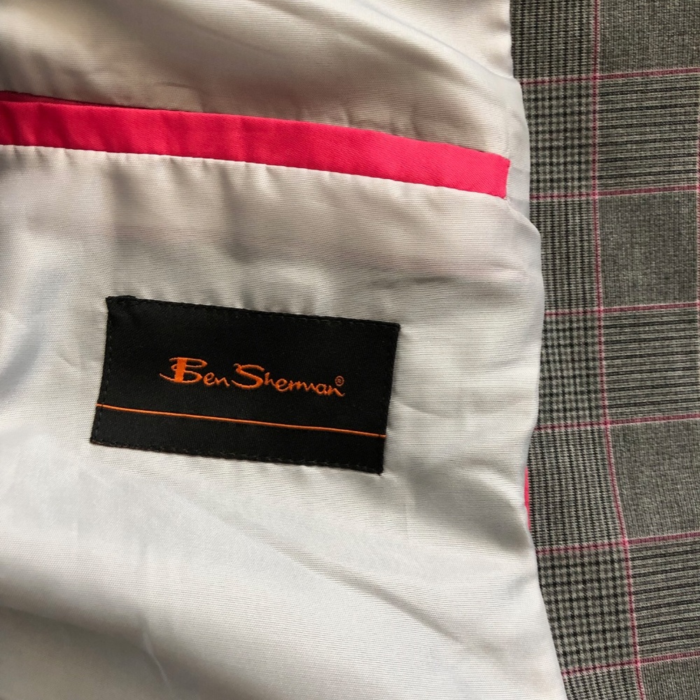 Ben Sherman Plaid Raw Edge Blazer - Picture 6 of 6